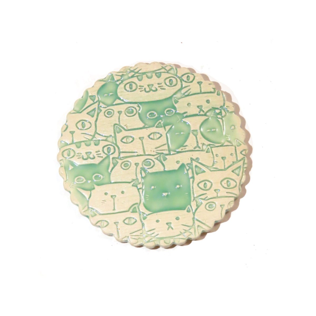 JKCJewelry's tweet photo. Aqua Cat Coaster, Feline Ceramic Coaster, Handmade Drink Holder, Kitty Gift, Non Slip Pottery Coaster, Cat Lover, Gift Idea, Set of 4 https://t.co/pCuWTn45jq #pottery #art #ceramics #handmade #LargeCoaster https://t.co/MkFrb2AnB5