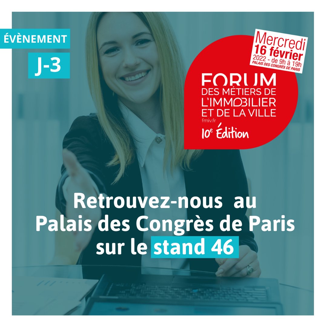 SextantFrance's tweet photo. Retrouvez-nous sur le stand 46, au Forum des Métiers de l’Immobilier et de la Ville (FMIV)📍 
Inscription gratuite 👉 https://t.co/7E5oHO4hOM
A très vite ! 🙋
#SextantImmobilier #FMIV2022 #Formation #immobilier #recrutement #reconversionprofessionnelle #avenir #rencontre #Emploi https://t.co/6GdHp9YZMs