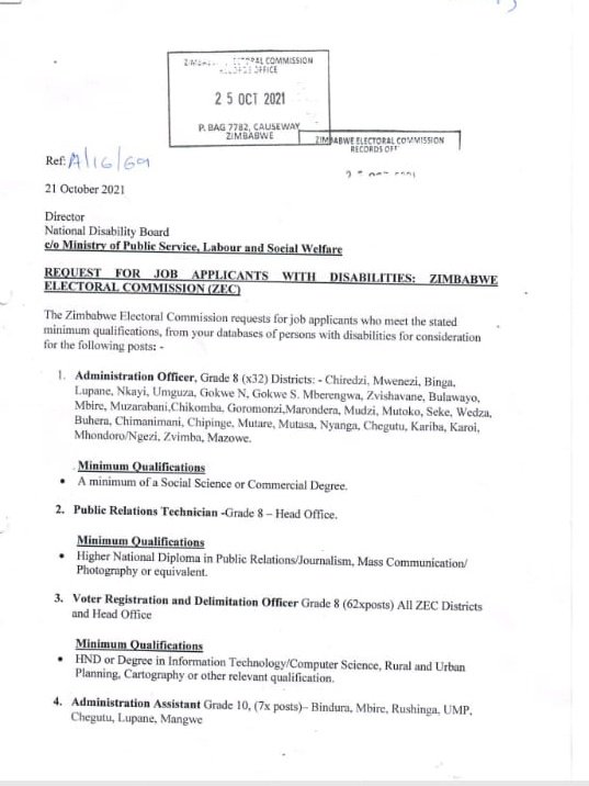 GwiziSoneni's tweet photo. Dear @ZECzim
Thank you for being #inclusive I encourage my fellow #PWDs to apply if the vacancies are along their career choice. Choice is a right & not an obligation.
Ps ...Your #Byo branch building in Famona is not #DisabilityAccessible
#PWDs #RegisterToVoteZW https://t.co/IKN8oOFkXF