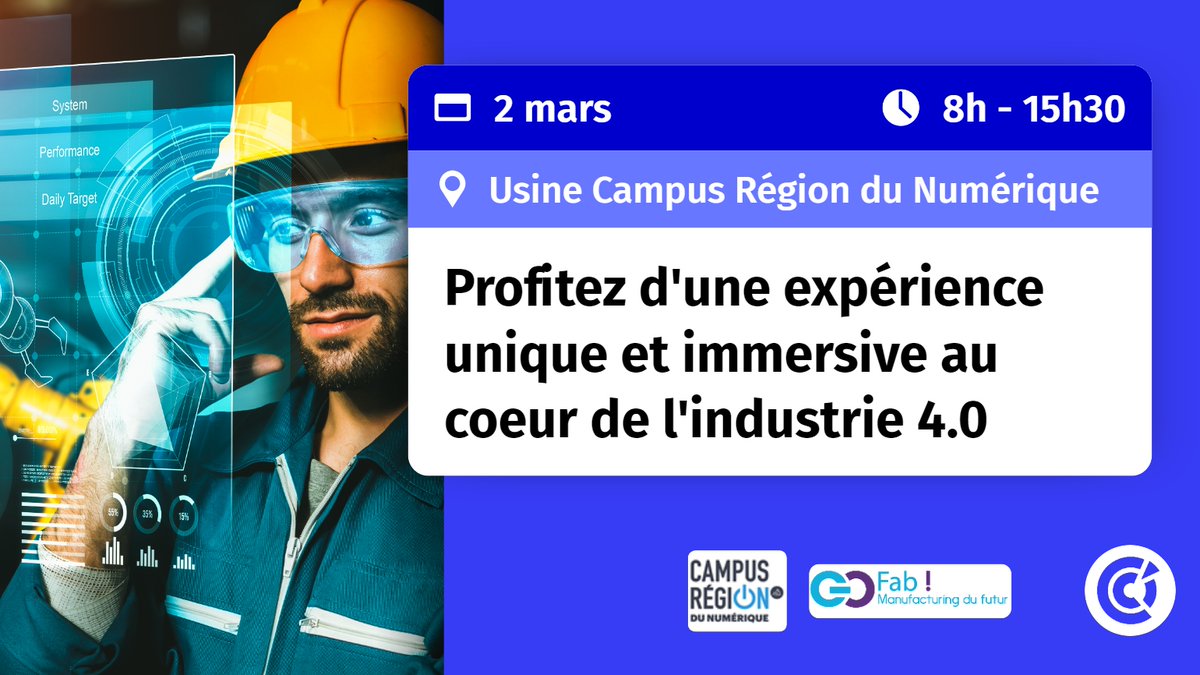 [#TPE #PME de #Loire Sud]🎯
Vous souhaitez innover, moderniser et digitaliser vos process de fabrication ? Trouver les compétences indispensables à la performance de votre entreprise ?
Profitez d'une visite personnalisée de l'Usine <a href="/CampusRegion/">Campus Région du numérique</a> le 2/03 👉 bit.ly/3oOns5z