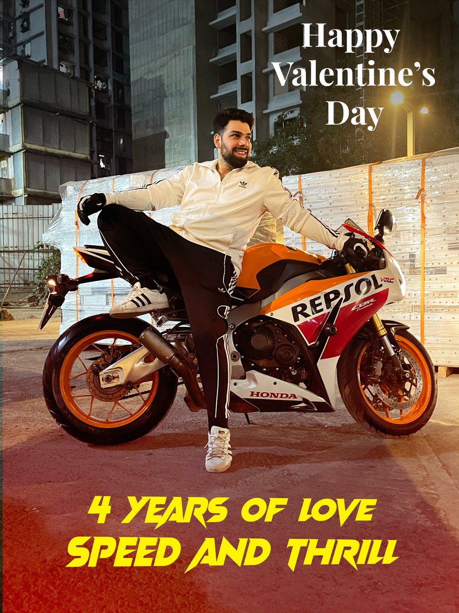 Samir1497's tweet photo. I love the speed that feels,
I dream of the speed that thrills!
Celebrating 4 years with this stunning beast.
Happy Valentine's Day to all!!!

#valentinesday #happyvalentinesday #valentinesday2022 #love #speed #thrill #ilovespeed #bikelover #topicalspot https://t.co/c2YhibAcH2