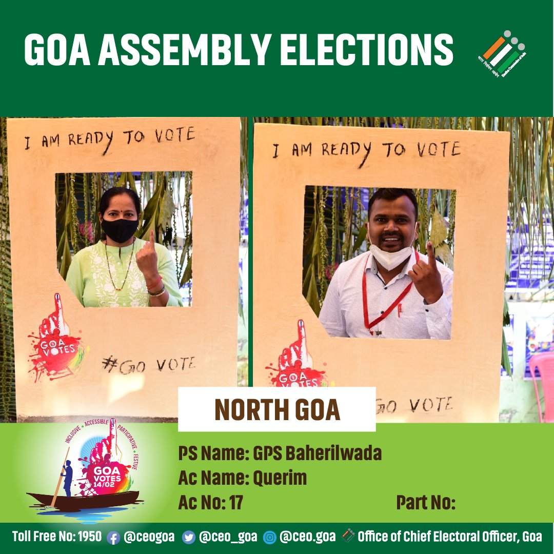 CEO_Goa's tweet photo. Enthusiastic voters at AC No. 17, Querim, GPS Baherilwada, Goa.
#assemblyelections2022 #goaelections2022 #GoVoteGoa #goavotes #valentinesday2022 #goa https://t.co/GZ5ju5nA7L