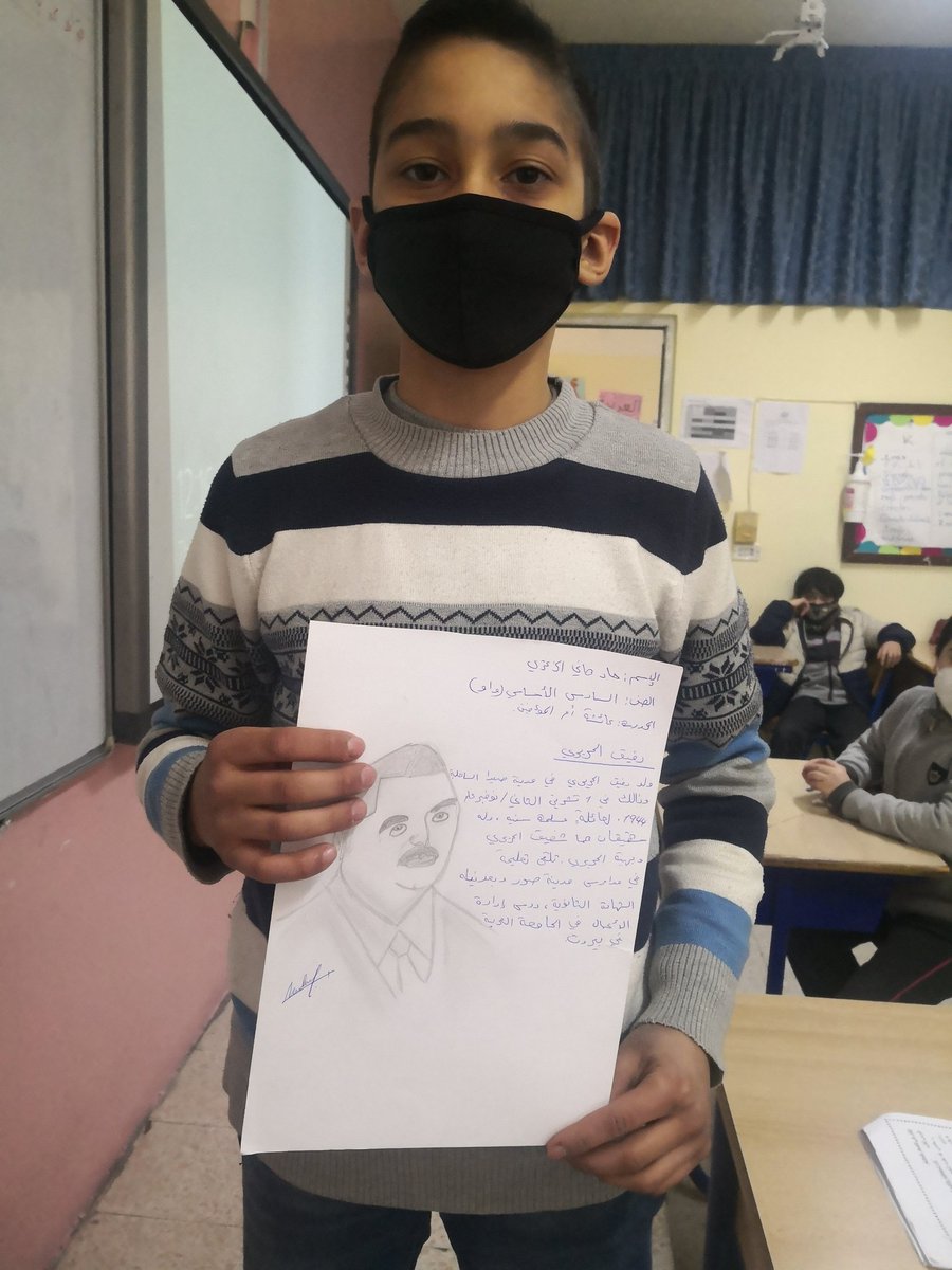 ManalBaba2's tweet photo. @MakAishaSchoolتحيّة من متعلمّي الصّف السّادس الأساسي في مدرسة عائشة أم المؤمنين إلى  روح الشّهيد الرئيس رفيق الحريري في ذكرى استشهاده
#١٤شباط
#ذكرى استشهاد رفيق الحريري https://t.co/mwFaxTOS41