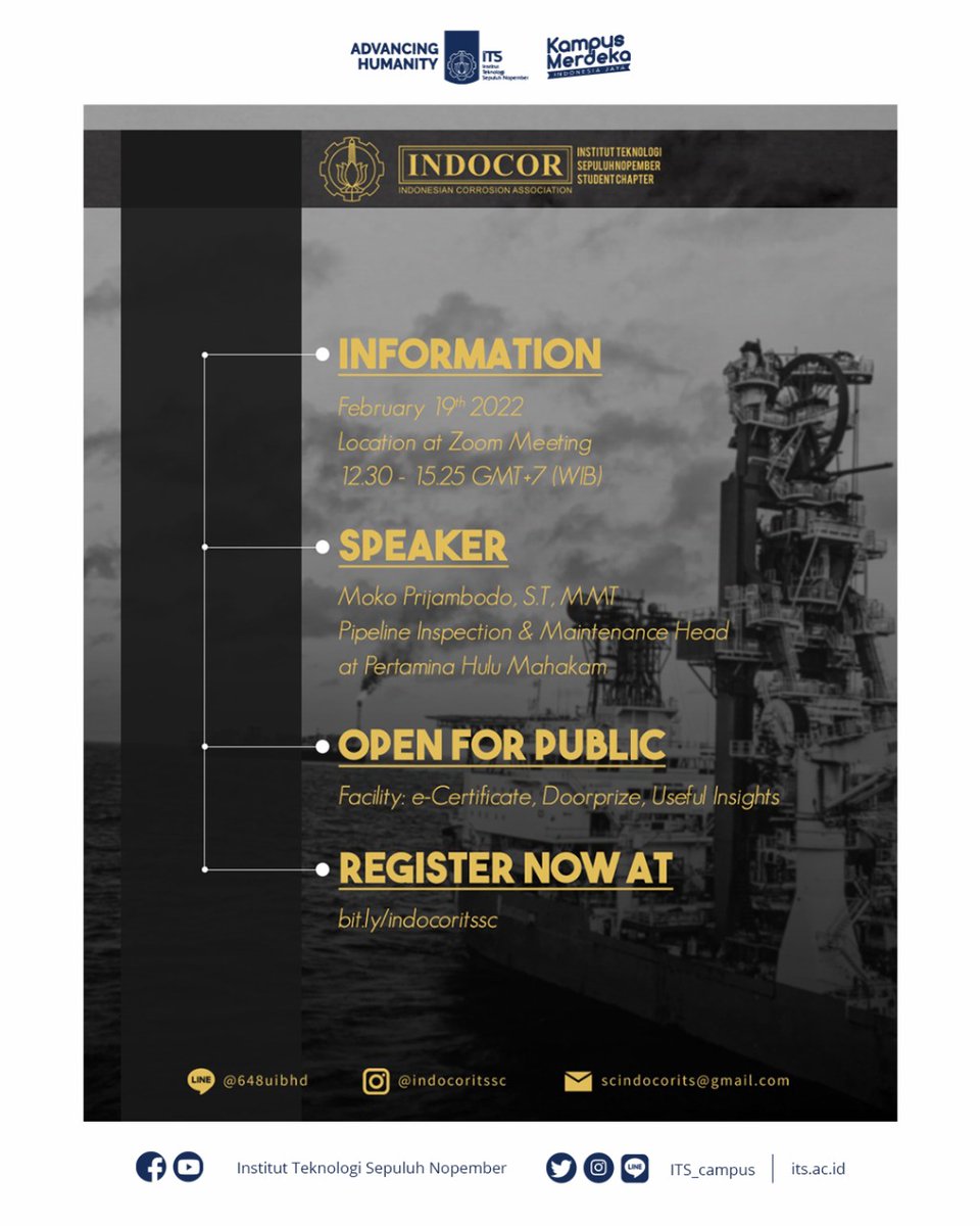 its_campus's tweet photo. Register yourself now at
https://t.co/FuVyHXGyod

Get closer with us!
https://t.co/FuVyHXGyod

#ITSCampus
#ITSSurabaya
#INDOCORITSSC
#CorossionEngineer https://t.co/SlyVT2IGqA