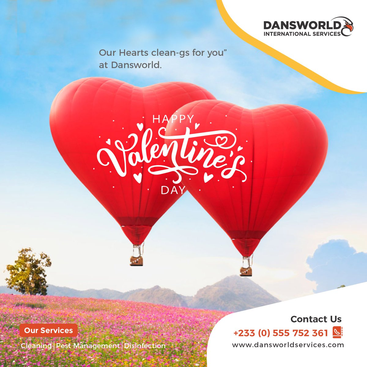 DansworldS's tweet photo. Happy Valentine's Day from all of us at Dansworld International Services to you.

We hope you enjoy today. 

#happyvalentinesday #MonthOfLove #14february Happy Valentine's Day Everyone https://t.co/BziIvlUQYZ