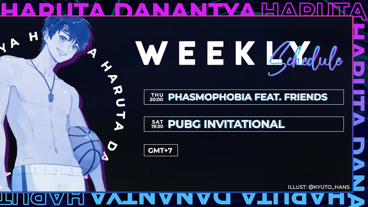 HarutaDanantya's tweet photo. Not much stream this week but it's filled with collabs so look forward to it!!!
🎮Tags:
➜ General: #HarutaDanantya
➜ Fanname: #Harumates
➜ Fanart: #HRTGraphics
➜ Livestream: #HaruPlay
➜ Meme: #Harutard
#Vtuber #VtuberID #ENVtuber https://t.co/BIMB9rtyro