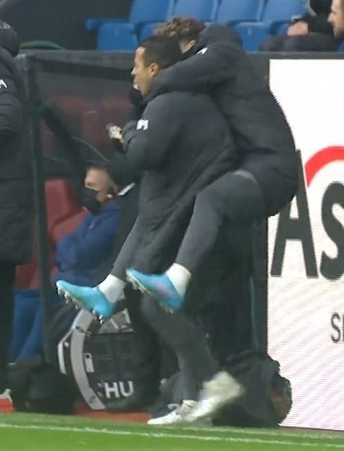 Thiago and Kostas celebrating Fabinho’s goal. ❤️