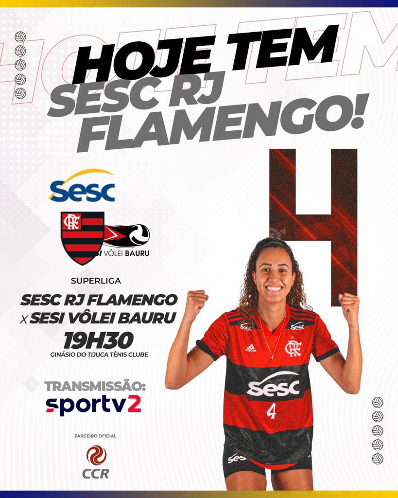 sescrjflamengo's tweet photo. Melhor jeito de começar a semana: jogão em casa pela Superliga! 
#SescRJFlamengo 
#VivaSeuCaminho https://t.co/RNATVgSgRl