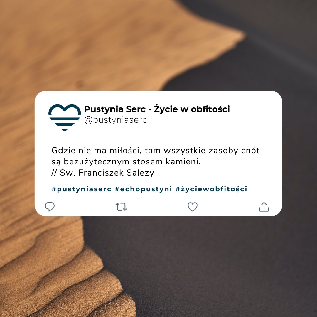 pustyniaserc's tweet photo. Gdybym mówił językami ludzi i aniołów,
a miłości bym nie miał,
stałbym się jak miedź brzęcząca
albo cymbał brzmiący...
(1 Kor 13, 1) 

#pustyniaserc #echopustyni #życiewobfitości https://t.co/K9qgSrQNQi