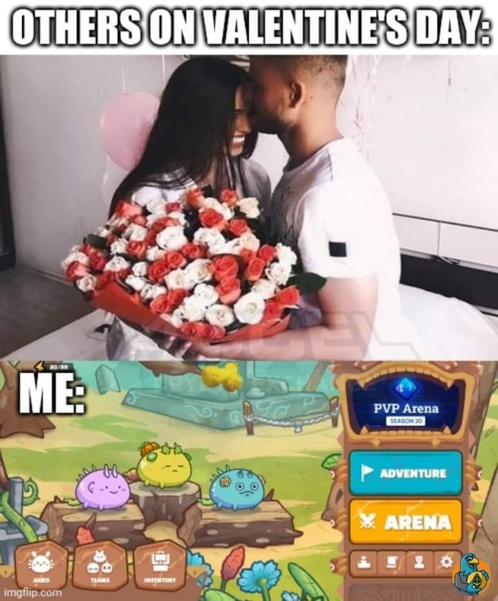 RggGuild's tweet photo. 💗Happy Valentine's Day💗
If you guys don't go out for a date, wish you a win streak tonight 😉😉
#RGG #RoseaGuildGame #AxieInfinity #slpcoin #HappyValentine #HappyValentinesDay 
Connet with us https://t.co/bjR4VojeSH https://t.co/R416tkqJQf