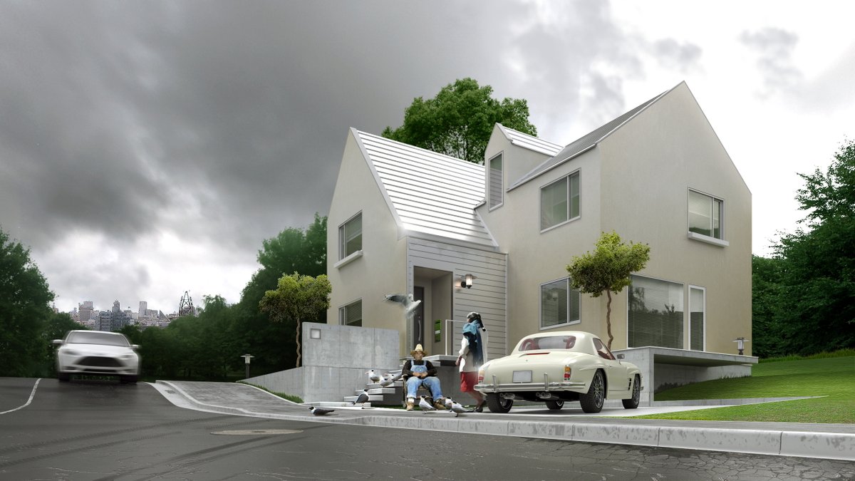 STUDIOBLOCK's tweet photo. HOUSE

#建築CG #建築パース #戸建住宅 #住宅外観  #architectural_visualization #Interior #bedroom https://t.co/m2Gu5iBwhJ