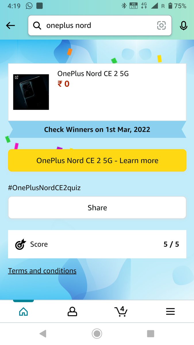 snsonipradeep16's tweet photo. @amazonIN &amp; @OnePlus_IN with #AmazonMobileInsider #OnePlusNordCE25G https://t.co/MWiiMY2Rdx