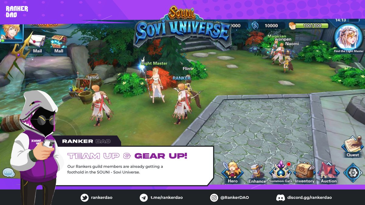 We are excited to be partnering up and being a part of the <a href="/souniio/">SOUNI</a> universe! 🌌

Read more 👉 medium.com/@RankerDAO/gam…