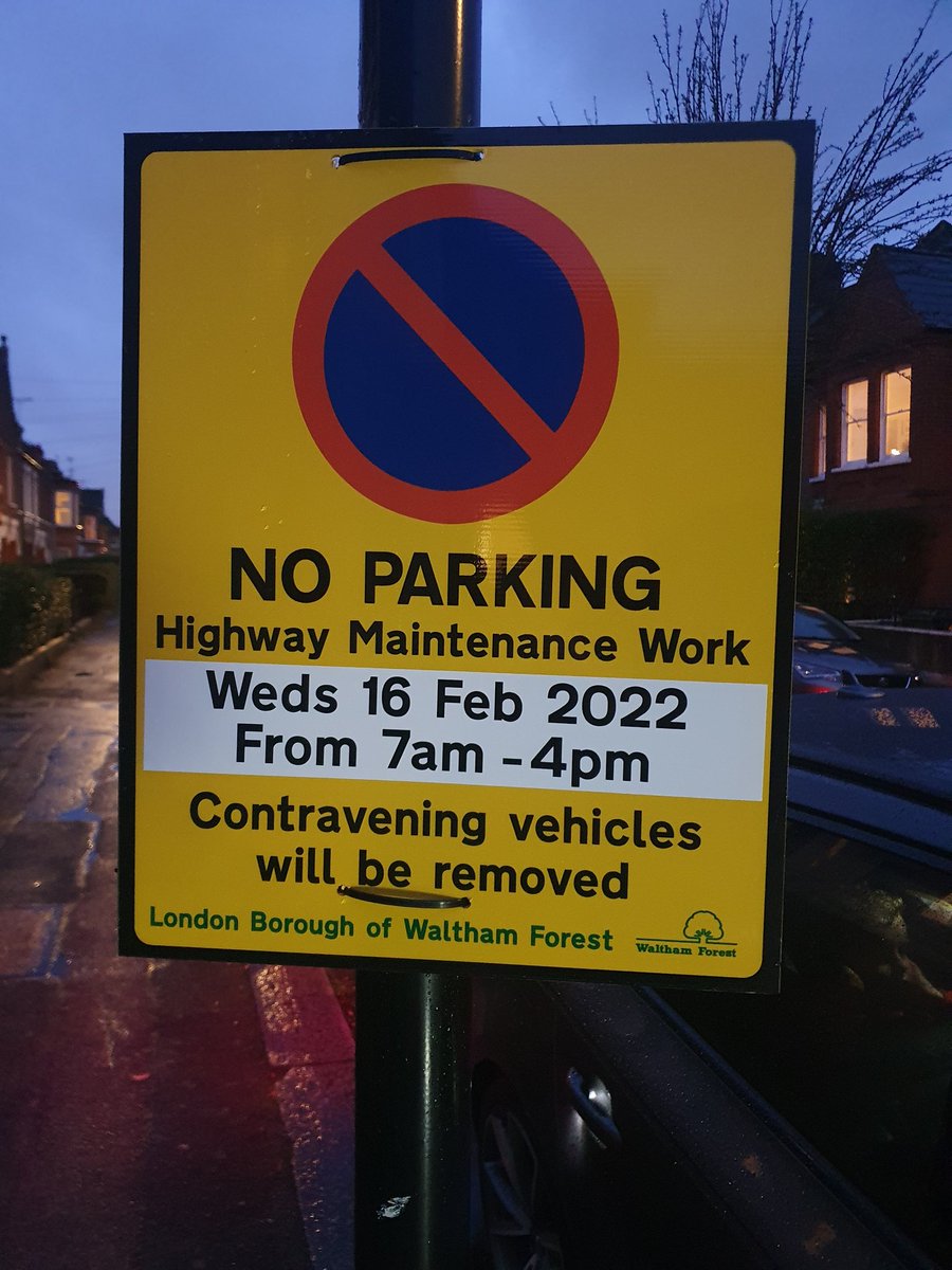 KatiePFitz's tweet photo. @wfcouncil please advise of residents of Fleeming Rd can park in other parking zones on 16th Feb, and will not receive a fine for doing so. Adjacent rds in the CPZ are also undergoing maintenance on same day https://t.co/JuCq5rKsn7