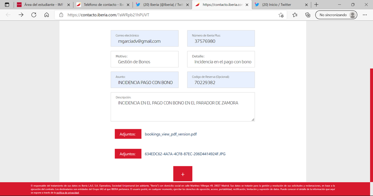 MargaGDiVa's tweet photo. @Iberia pésimo #serviciodeatenciónalcliente tres días y muchas horas perdidas después sigo sin poder hacer una reclamación: 3 teléfonos distintos, #asistentevirtual #chatbots varios, #web sigo sin poder hacer mi consulta y reclamación. ¿Qué les mando un telegrama? https://t.co/i73IismY8s
