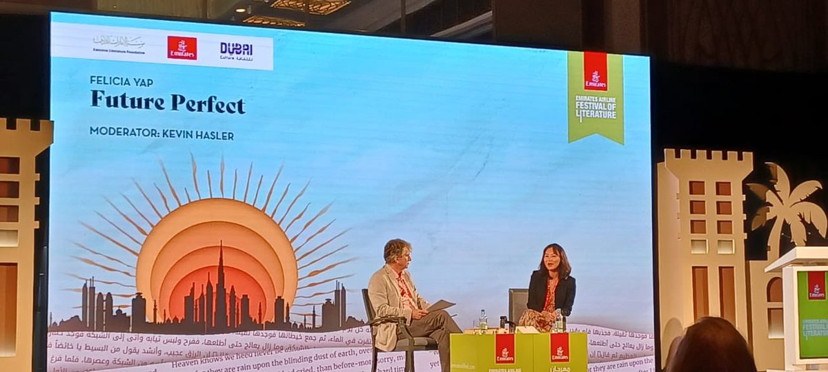 FeliciaMYap's tweet photo. What a brilliant festival! Thank you @EmiratesLitFest for having me. It was wonderful to chat with my fellow panelists and meet so many book lovers, I had an amazing time. Am leaving Dubai with much gratitude and lots of happy memories! 🤗☀️📚#EmiratesLitFest #HereComesTheSun https://t.co/owE6063bIL