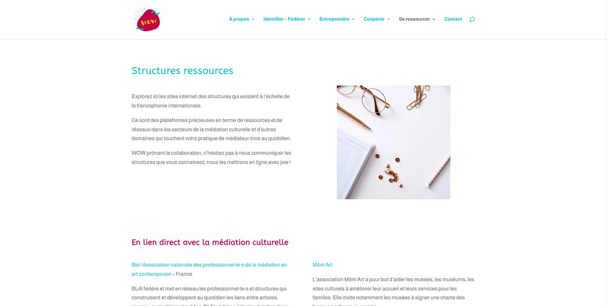 Initié par 4 médiatrices indépendantes, le collectif WOW propose une cartographie, des ressources et des ateliers adressés aux indépendant⋅es de la médiation culturelle : collectif-wow.com poke <a href="/muzeodrome/">Muzeodrome</a>