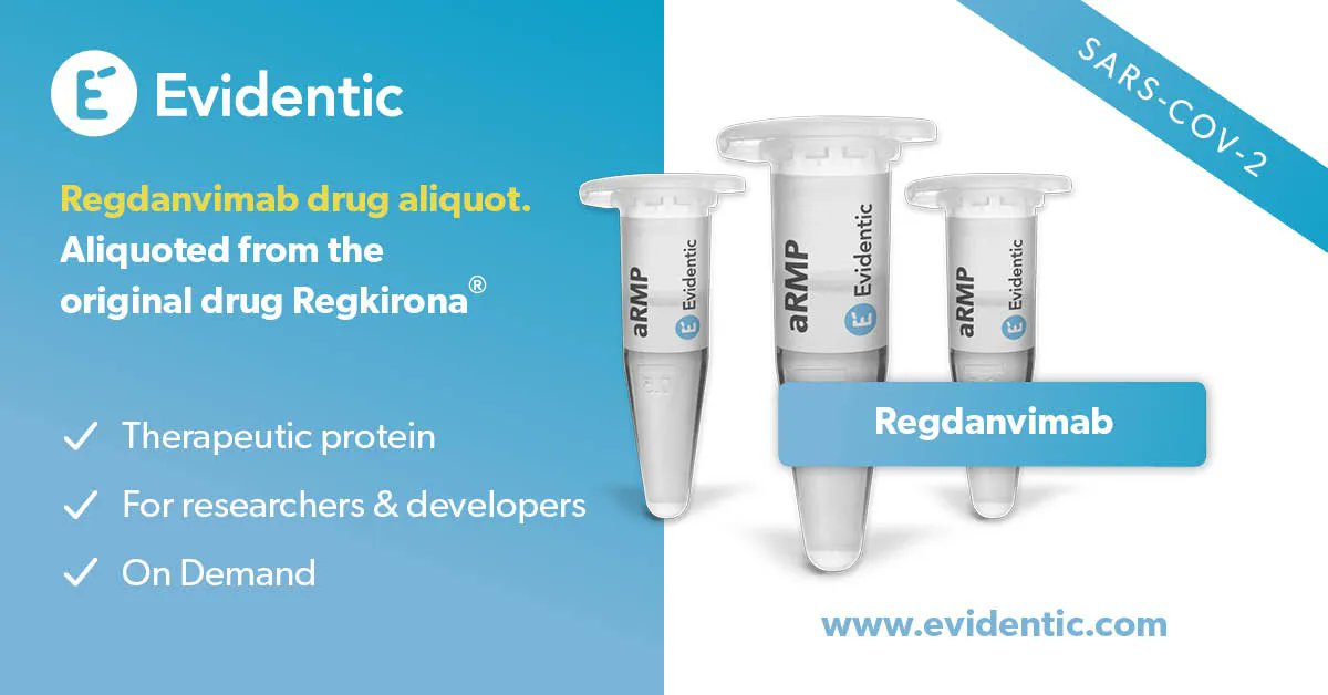 Evidentic_'s tweet photo. Regdanvimab, a mAb that targets SARS-CoV-2 Spike protein, is now included in our on-demand portfolio. Please check all about this therapeutic protein at https://t.co/BItawyGwfu.

#covid #mabs #cgm4rnd https://t.co/8StYF69qUR