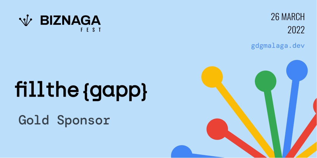GDGMalaga's tweet photo. There's no better day than Valentine's Day to announce one of our new #BiznagaFest sponsors, @fillthegapp_ :P
@GDG_ES #devfest #BiznagaFest https://t.co/9C3ycc5Eac