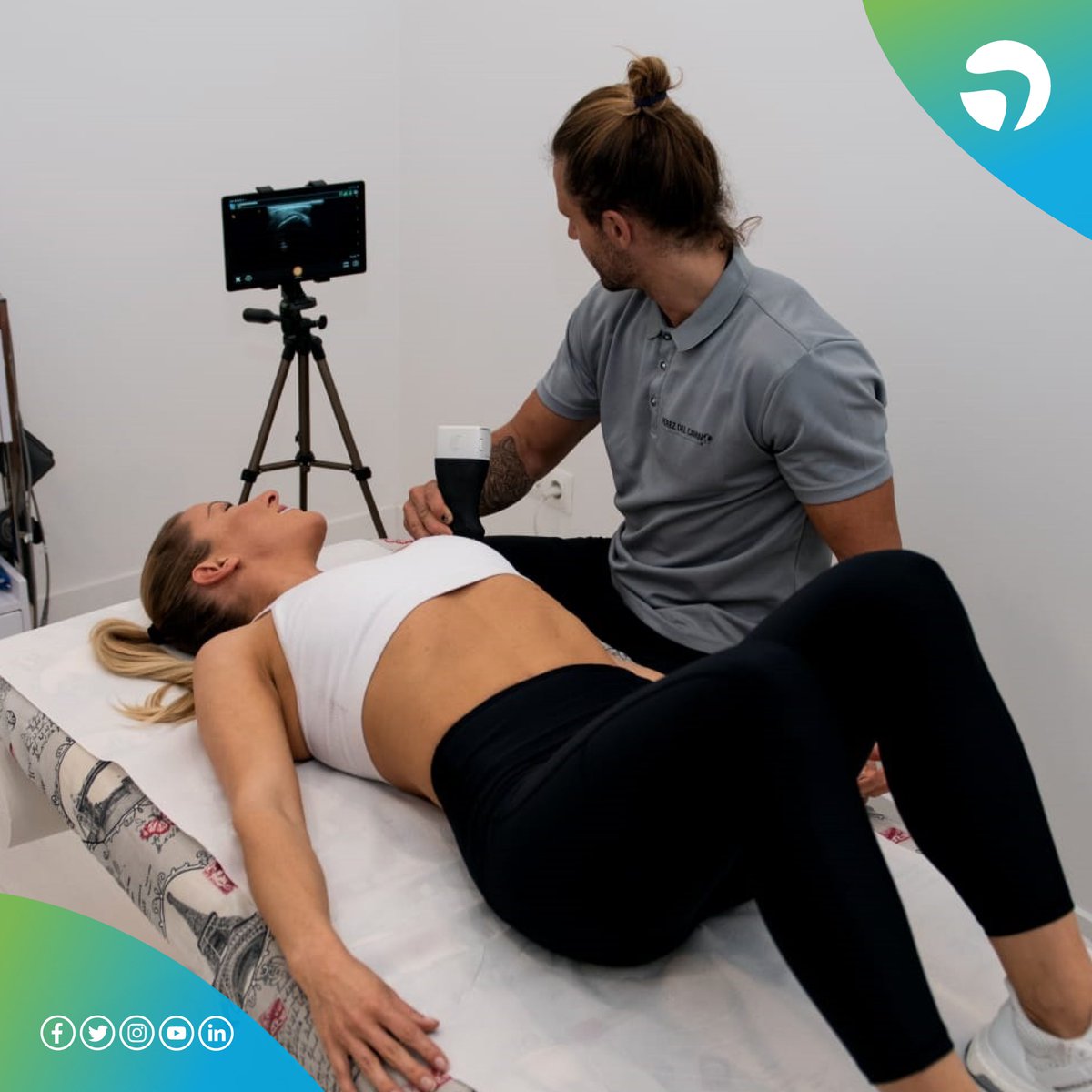 🤗#SamuelPerezDelCamino, #Fisioterapeuta y readaptador deportivo de atletas profesionales confía en nuestra última tecnología en #EcógrafíaPortátilInalámbrica🌀de <a href="/clariusmhealth/">Clarius</a>🔝para conseguir a sus pacientes unos diagnósticos rápidos y precisos, y unas exploraciones de calidad