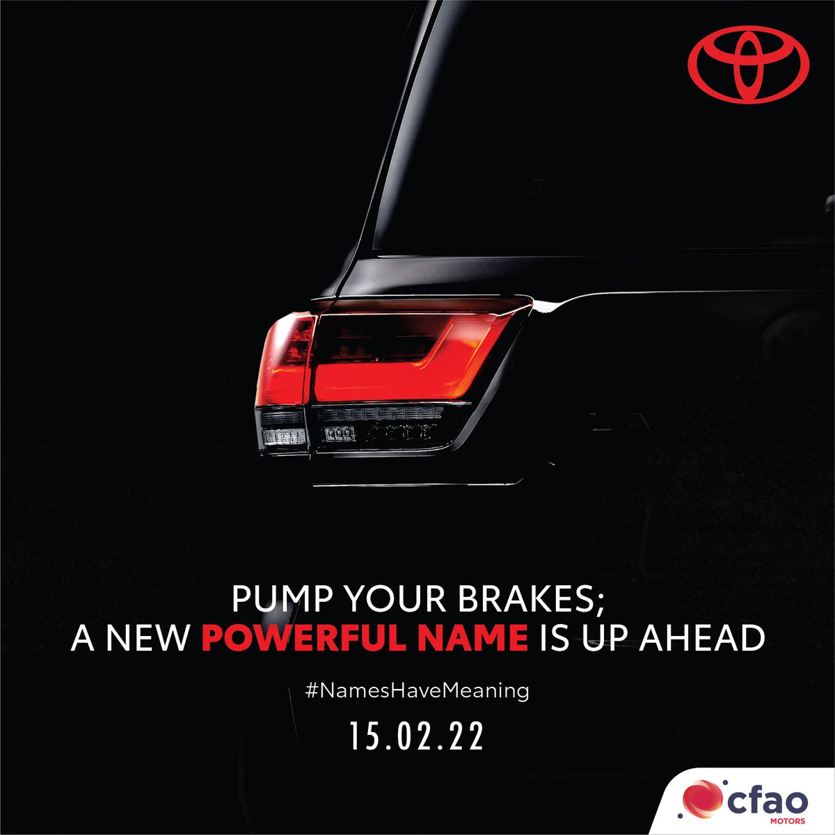 Toyota_UG's tweet photo. The story behind a name can speak volumes. Look out for the name we are unveiling tomorrow.
#NamesHaveMeaning #CFAOMotorsUganda https://t.co/3sUNxYdBAY