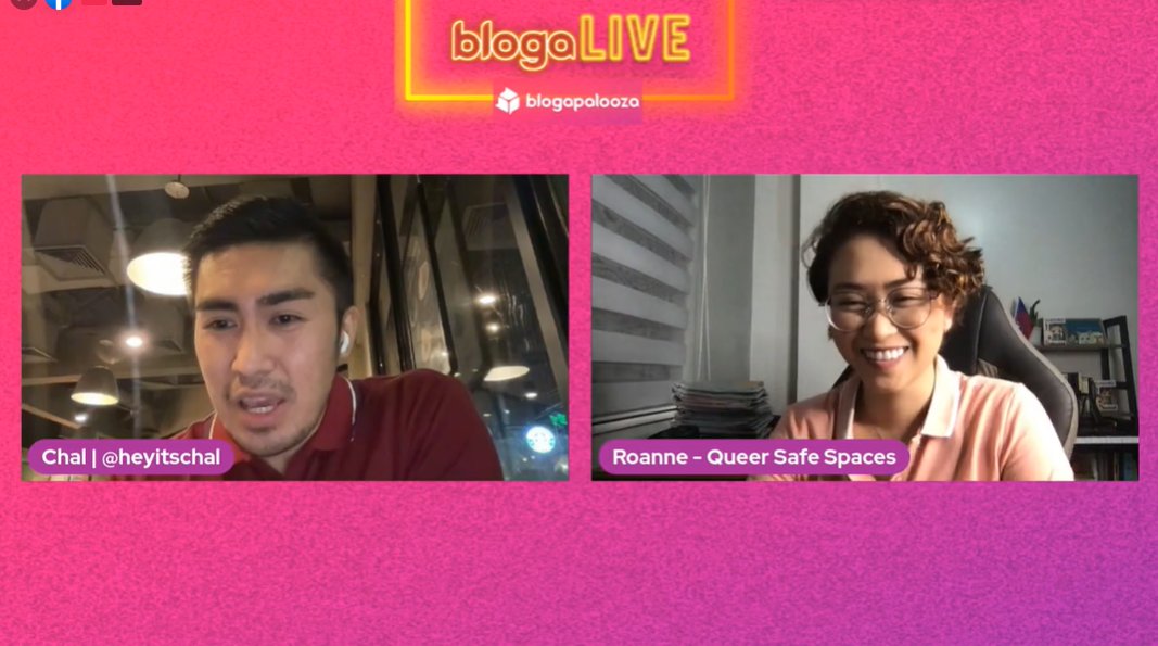 blogapalooza's tweet photo. Thank you so much @racarreon of @queersafespaces for sharing your story in tonight's #BlogaLIVE episode. We're sure our viewers learned a lot from you and that they are empowered to create a safer community for all. π§‘ https://t.co/m90BjQXaJn