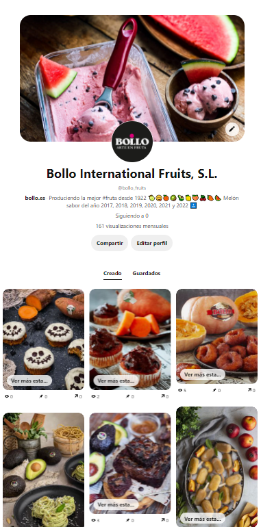 bollofruits's tweet photo. Ya tenemos activo nuestro perfil de Pinterest para que podáis disfrutar de nuestras ricas recetas y contenido muy interesante relacionado con la fruta.
Visítanos https://t.co/WX7YEMai87 y adéntrate en el universo #BolloFruits.
#NuevaRed #FrutasBollo #Notición #Fruta #VidaSana https://t.co/Xy3lKbnI8R