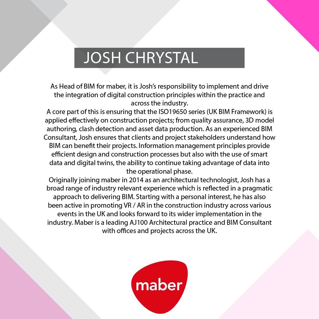 SPEAKER ANNOUNCEMENT! Thank you in advance to Josh Crystal <a href="/maberarchitects/">maber architects</a> for speaking at our 2022 event! We look forward to his talk and panel discussion! #bim #maber #architects #biminbirmingham2022 #design <a href="/maberarchitects/">maber architects</a>