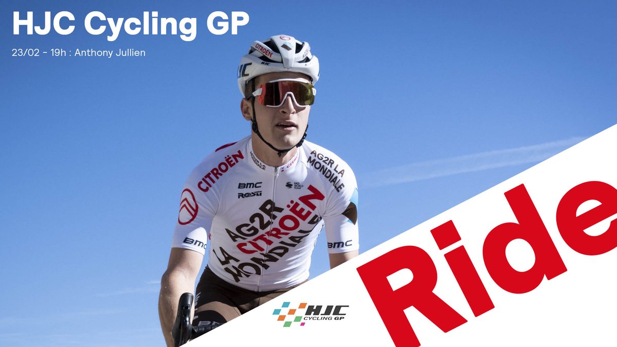 decathloncmacgm's tweet photo. Du 16 février au 9 mars, participez au HJC Cycling GP sur Zwift. 

Au programme des warm-up rides ou des courses 🏁

🗓 23/02 - 19h : Roulez avec @jullien_anthony  
🗓 09/03 - 19h : Roulez avec @antoinergl  

Plus d'infos ➡️ https://t.co/GmfuLJR4d4

#AG2RCITROËNTEAM https://t.co/c4JWtHYvKl