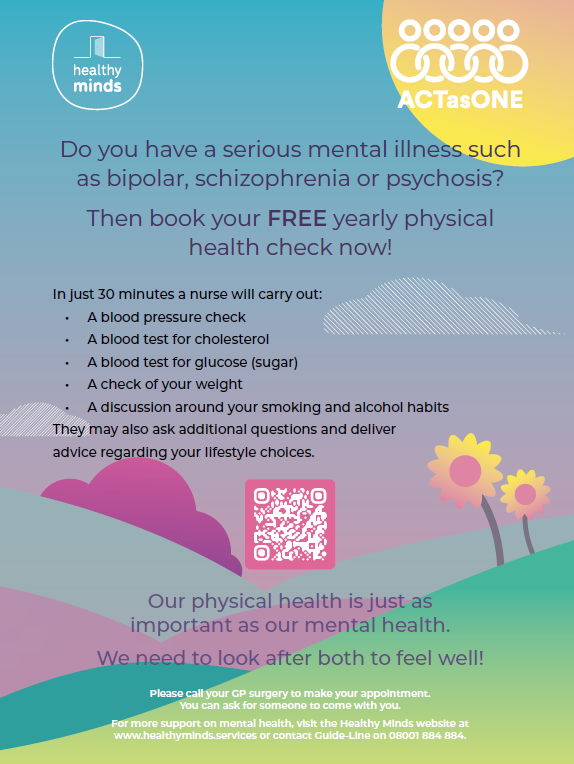 CTGNetworkUK's tweet photo. The free #PhysicalHealthChecks are part of a #HealthyMinds campaign led by @MindinBradford  to tackle the profound health inequality experienced by people with #SMI. People should not suffer poor physical health because they have a #mentalhealth diagnosis.  (1/2 🧵) https://t.co/524smITNtJ