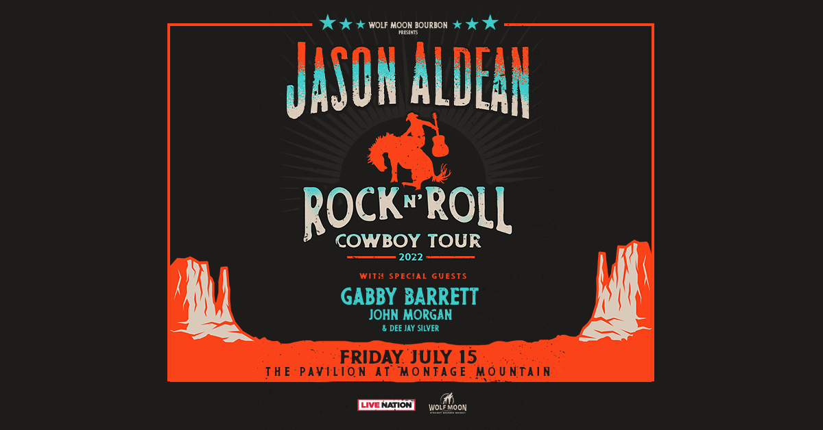 JUST ANNOUNCED: @Jason_Aldean Rock N' Roll Cowboy Tour is coming to The Pavilion at Montage Mountain on July 15! 🤘🤠 Tickets go on sale Friday, February 18 at 10 am. 🎫: bit.ly/3oMTwXp Presale begins Thur 2/17 at 10 am (code: CURTAIN)