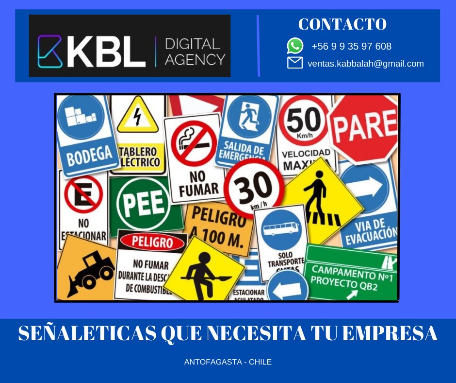 AgencyKbl's tweet photo. Señaléticas y letreros para tu empresa. 📱 +56 9 935 97 608 o ventas.kabbalah@gmail.com.

#Antofagasta #antofagastacity #Calama #Tocopilla #Taltal #mejillones #señaleticas #sublimacion #serigrafia #gráfica #publicidad  #santiago #diseños  #diseñografico #letreros #empresas https://t.co/xoAZtijEQn