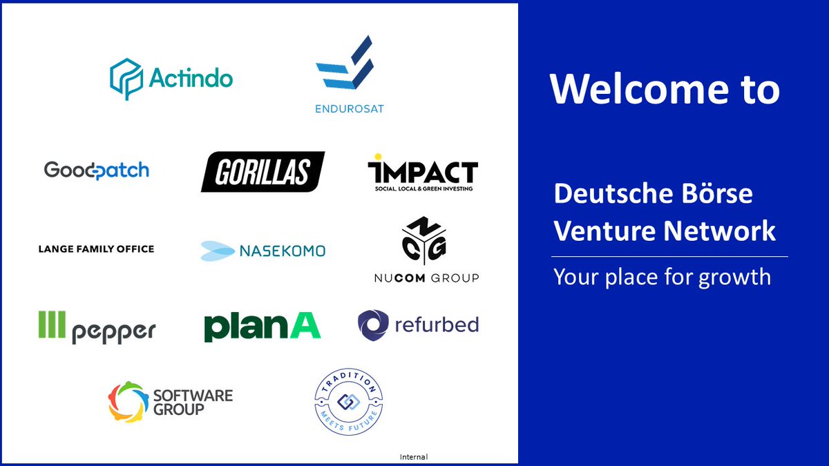Deutsche Börse Venture Network (@dbventurenet) on Twitter photo New year, new members! A very warm and proud welcome to Nasekomo, <a href="/Actindo/">Actindo</a>, <a href="/gorillasapp/">Gorillas</a>, pepper motion GmbH, <a href="/SoftwareGroupBG/">Software Group</a>, <a href="/PlanAearth/">Plan A</a>, @refurbed_com, <a href="/EnduroSat/">EnduroSat</a>, <a href="/GoodpatchGlobal/">Goodpatch Global</a>, Tradition Meets Future GmbH, Lange Family Office, IMPACT Partners and Nu Com Group!🚀 New year, new members! A very warm and proud welcome to Nasekomo, <a href="/Actindo/">Actindo</a>, <a href="/gorillasapp/">Gorillas</a>, pepper motion GmbH, <a href="/SoftwareGroupBG/">Software Group</a>, <a href="/PlanAearth/">Plan A</a>, @refurbed_com, <a href="/EnduroSat/">EnduroSat</a>, <a href="/GoodpatchGlobal/">Goodpatch Global</a>, Tradition Meets Future GmbH, Lange Family Office, IMPACT Partners and Nu Com Group!🚀