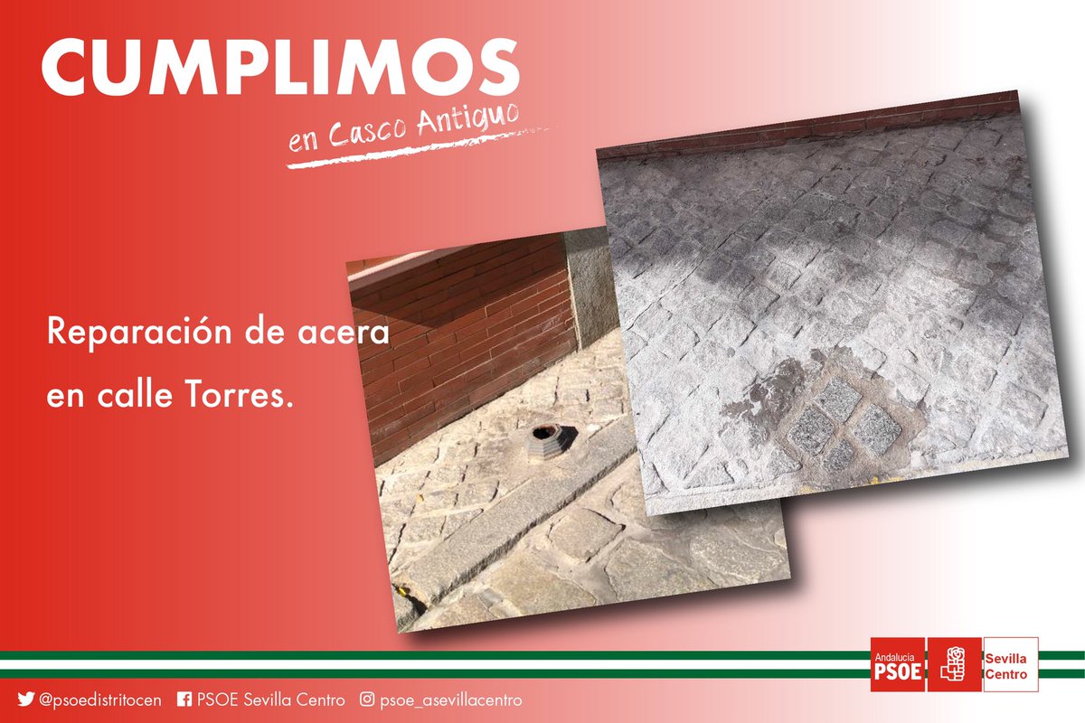 psoesvqcentro's tweet photo. 💪🏼 Desde el @Ayto_Sevilla trabajamos día a día para reparar desperfectos en las calles de #TuDistrito Casco Antiguo.
👀 Si ves alguna incidencia llama al 955 010 010 y ponte en contacto con #072REUR.
🟡 #SevillaTuCiudad
@JuanC__Cabrera https://t.co/UL83jGMP33