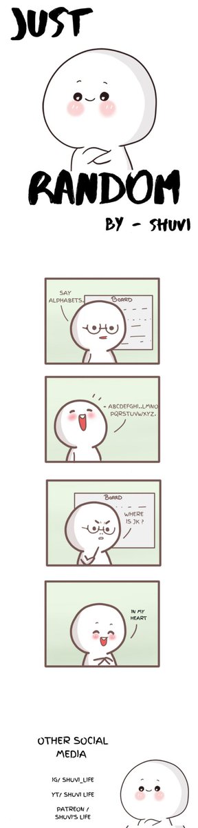 _t0riri0777's tweet photo. Cute 😅
Don't miss ALPHABETS of #Just_Random.
https://t.co/pce8CFf3pw #WEBTOON https://t.co/Nx3Q1ZBHLz