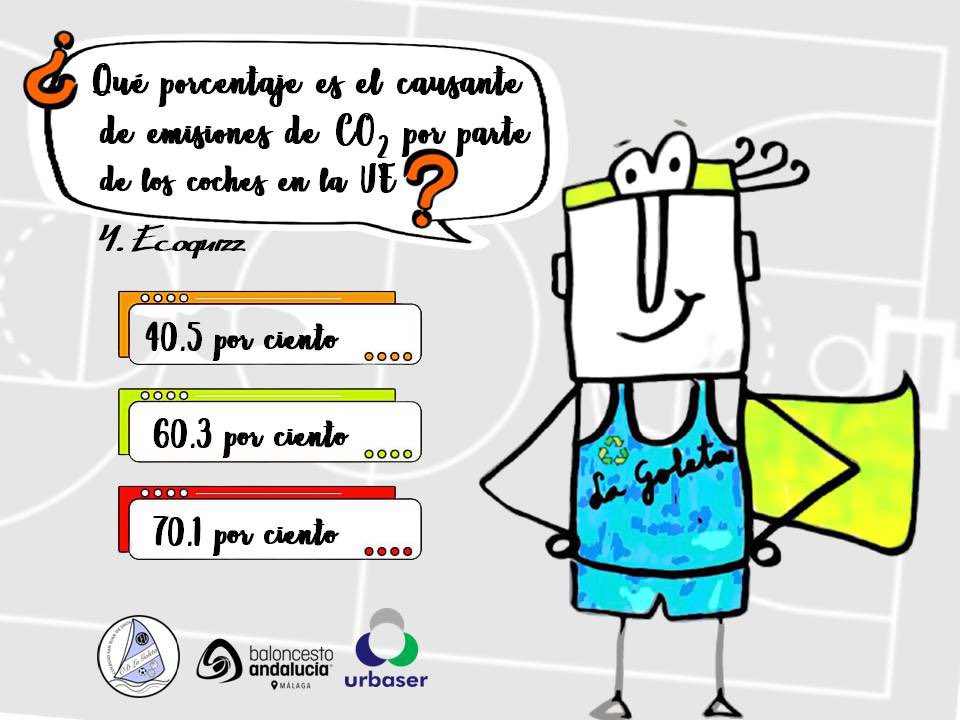 adecgoleta's tweet photo. #EcoQuizz💚
Te acuerdas de Emilio⁉️ Gracias a él estamos contribuyendo a la mejora del medio ambiente reduciendo las emisiones de CO2, pero sabes en que porcentaje⁉️🧐
Participa y únete al #BasketSOStenible con #Urbaser y @FAB_Malaga 👏🏻👏🏻 https://t.co/Gf1627wbSg