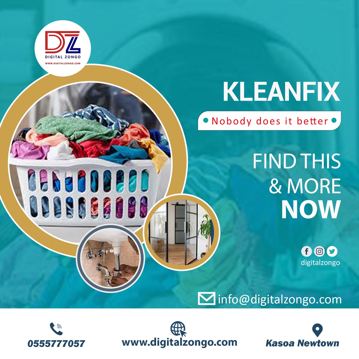digitalzongo's tweet photo. Kleanfix is a service centered company that renders cleaning and laundry services, painting, decoration, plumbing and electrical works .

Visit https://t.co/DCu6WEYoSx for more information.
#kindlyshare 
#digitalzongo #zongoimpact
#zongovationhub#Smallbusiness #Kleanfix https://t.co/7iszjAa1ox