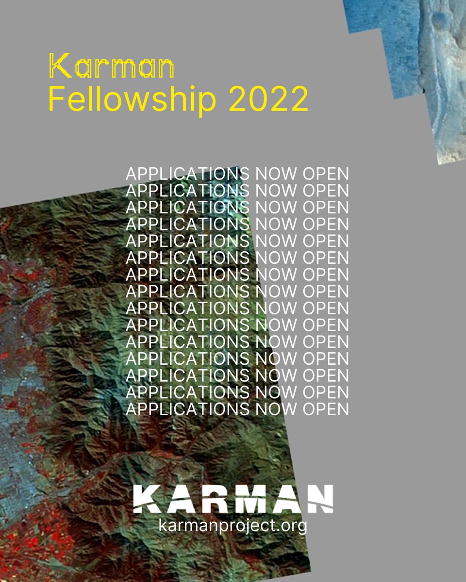 APPLICATIONS ARE LIVE FOR THE 2022 KARMAN FELLOWSHIP PROGRAMME 🚀

Calling #entrepreneurs, #industryleaders, #educators, #artists and #ecosystembuilders who are shaping, leading and changing space as we know it.
 
Read ✨ karmanproject.org/fellowship/abo…
Apply ✨ media.karmanproject.org/apply/