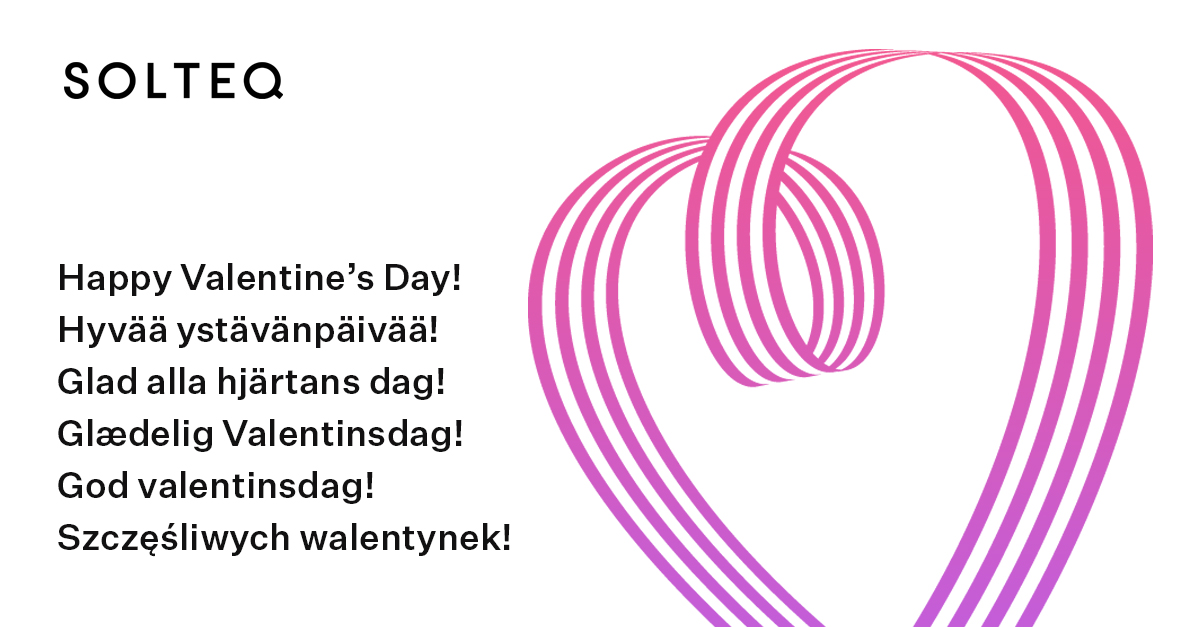 A little heartfelt greeting from all of us at Solteq in honor of Valentine's Day. 💝

#bettertogether