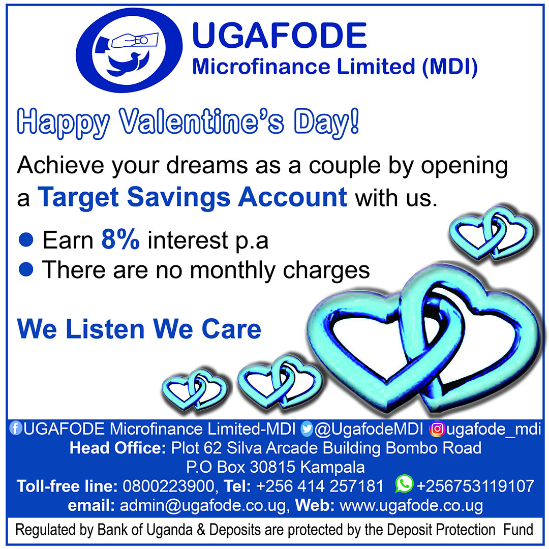 Open a Target Savings Account with UGAFODE Microfinance LTD (MDI) and see your dreams come true.
#welistenwecare
#secureyourfuture
#saveforthefuture
#savemoney