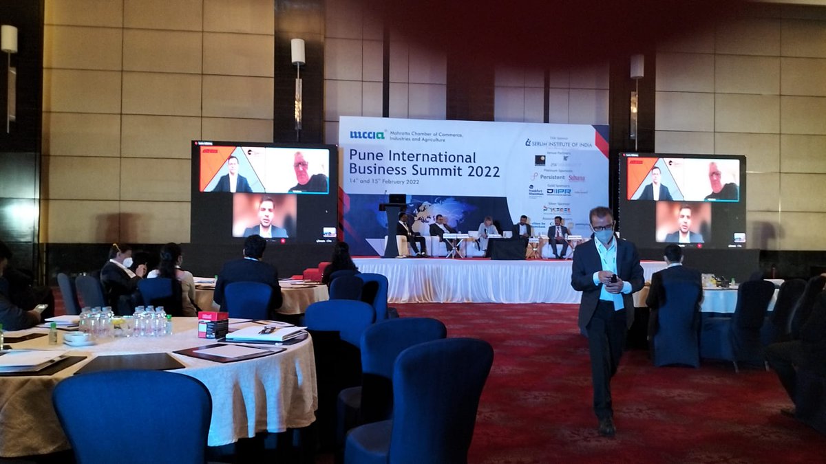 Abpro05's tweet photo. Great to be present our work in @MCCIA_Pune International Business Summit. our founding members from #Aurangabad and #Karlsruhe joined the conference and shared activities to promote Indo-German Collaboration for #MSMEs. @Subhash_Desai @GermanyinMumbai @cgmunich @Suyash_Diplomat https://t.co/1cqKSvs4Gz