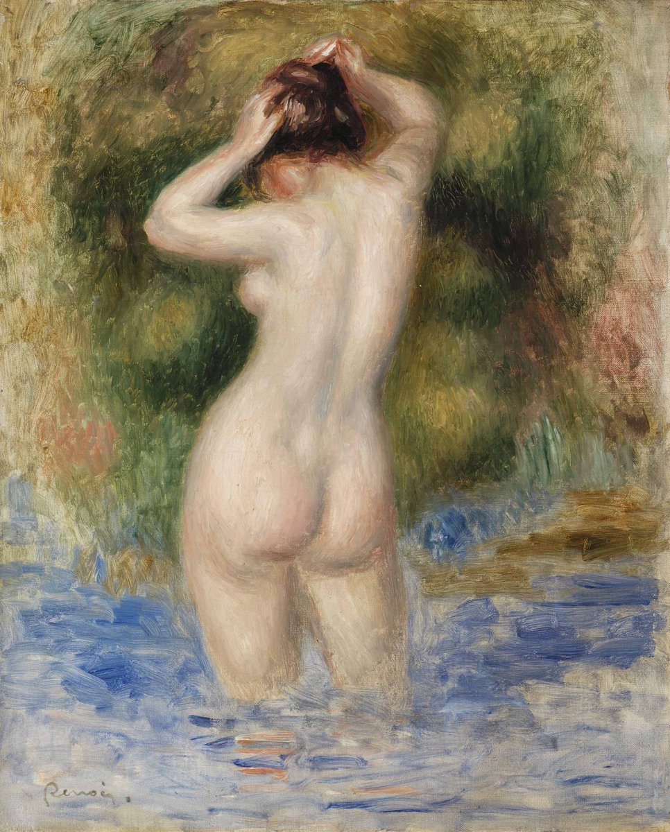 _Into_The_Art's tweet photo. Una vez le preguntaron al genial pintor Pierre Auguste Renoir como conseguía darle un tinte tan delicado y sugerente a sus desnudos. El pintor contestó:

-Yo no hago más que pintar, pintar y seguir pintando, hasta que tengo ganas de pellizcar. Entonces sé que ya está bien. https://t.co/z1xYWrkMtD