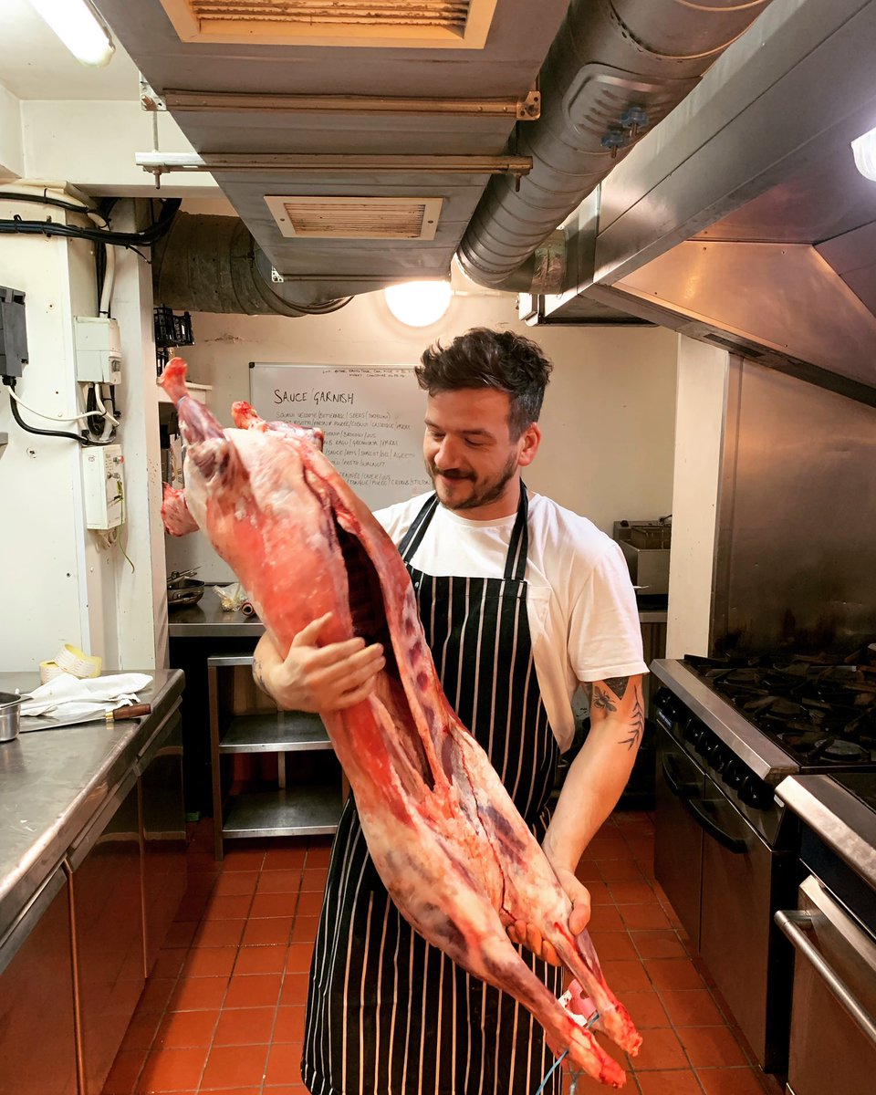 wildflorhove's tweet photo. Find someone who looks at you the way Chef Alistair looks at @CamillaandRoly lamb. 

Not a Valentine’s Day post, repeat, not a Valentine’s Day post - lamb to hit the menu later this week. 

#wildflor #wellcellared #classiccookery #sussexlamb #saddlescombefarm https://t.co/mHVtmoSuj2