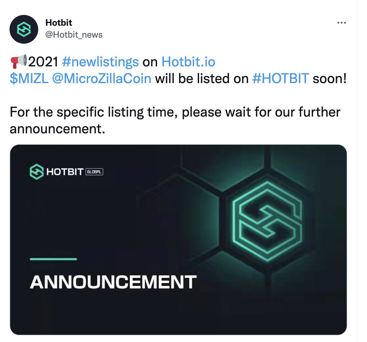 #Microzilla is being listed on #Hotbit very soon!

#CEXLISTINGS #BSCGem