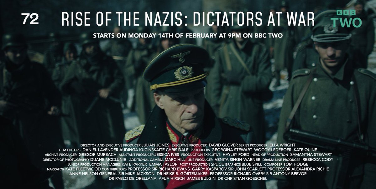 @katefleetwood narrates the new series Rise of the Nazis: Dictators At War @BBCTwo tonight at 9pm: harveyvoices.co.uk/rise-of-the-na… @72_films #documentary #voiceover #narration #nazis