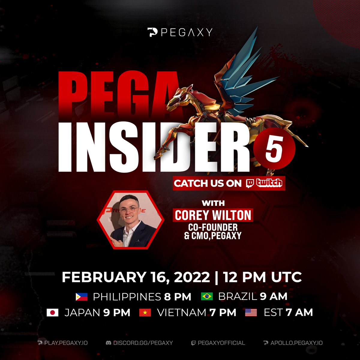 PegaxyOfficial's tweet photo. It’s about time for another Pega Insider! 🐎 Let’s talk about the recent 3D Release, Valentine’s Breeding Event, and what’s coming in the next weeks! 🔥

Catch us on Twitch on February 16, 2022, 12 PM UTC ⏰ https://t.co/3tzXM0fSfN