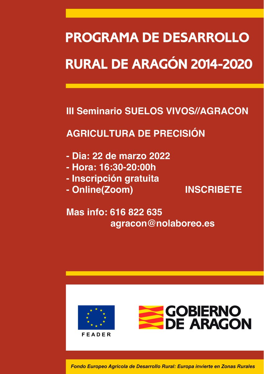 AGRACONolaboreo's tweet photo. 🖥 𝐈𝐈𝐈 𝐒𝐄𝐌𝐈𝐍𝐀𝐑𝐈𝐎 𝐒𝐔𝐄𝐋𝐎𝐒 𝐕𝐈𝐕𝐎𝐒 - 𝐀𝐆𝐑𝐈𝐂𝐔𝐋𝐓𝐔𝐑𝐀 𝐃𝐄 𝐏𝐑𝐄𝐂𝐈𝐒𝐈𝐎́𝐍 🚜
📅 𝟐𝟐 𝐝𝐞 𝐦𝐚𝐫𝐳𝐨 // ⏱16:30-20:00 h
📲 𝐎𝐧𝐥𝐢𝐧𝐞(Zoom)
𝐎𝐬 𝐞𝐬𝐩𝐞𝐫𝐚𝐦𝐨𝐬!!!
𝐋𝐢𝐧𝐤 𝐈𝐧𝐬𝐜𝐫𝐢𝐩𝐜𝐢𝐨́𝐧: https://t.co/AFRoNwfukx https://t.co/7COVLzcIoO