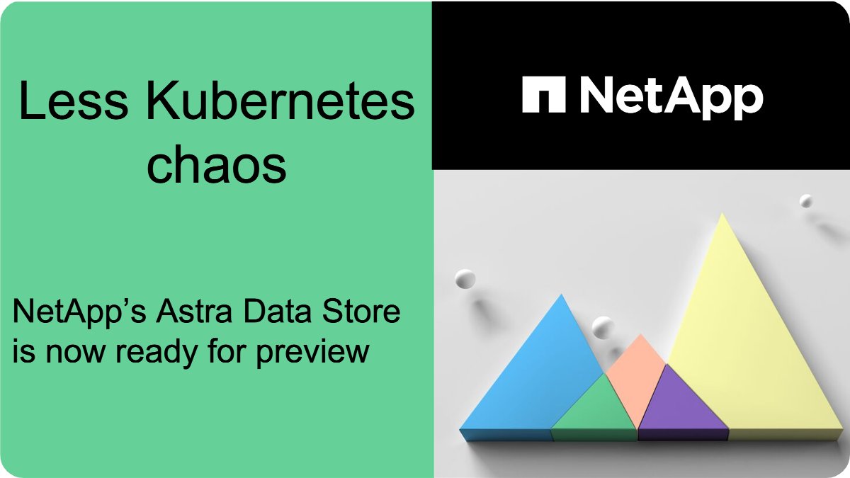 Astra Data Store, облачная SDS от NetApp предполагает: 

✔️Меньше работы для разработчиков
✔️Меньше хаотичных операций
✔️Ускоренное внедрение рабочих нагрузок в Kubernetes

Узнайте больше тут: ntap.com/34UqlLb

#Kubernetes #DataManagement #CloudNative