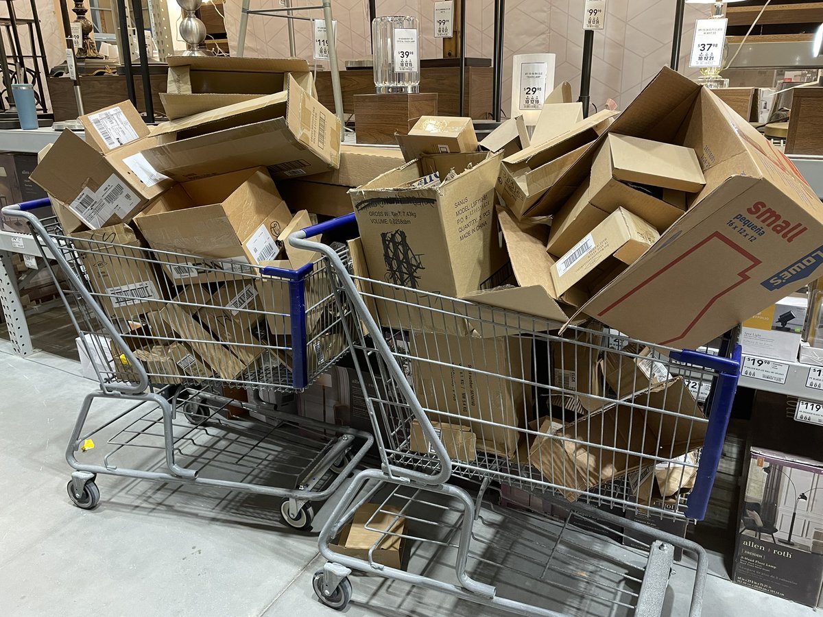 Anderson, Lindsey, and Delaney are all getting involved in the #cardboardchallenge! Thank you for making sure shelves are full for customers at 2458! <a href="/steveyoung456/">Steve Young</a> <a href="/BlueBoxR1/">@BlueBoxR1</a> <a href="/BenitoKomadina/">Benito.Komadina@Lowes</a> <a href="/Lillianatlowes/">Lillian Johnston</a> <a href="/ethanatlowes/">Ethan Eanes</a> <a href="/brandonatlowes/">Brandonatlowes</a> <a href="/shaylowes2458/">Shaylin</a>