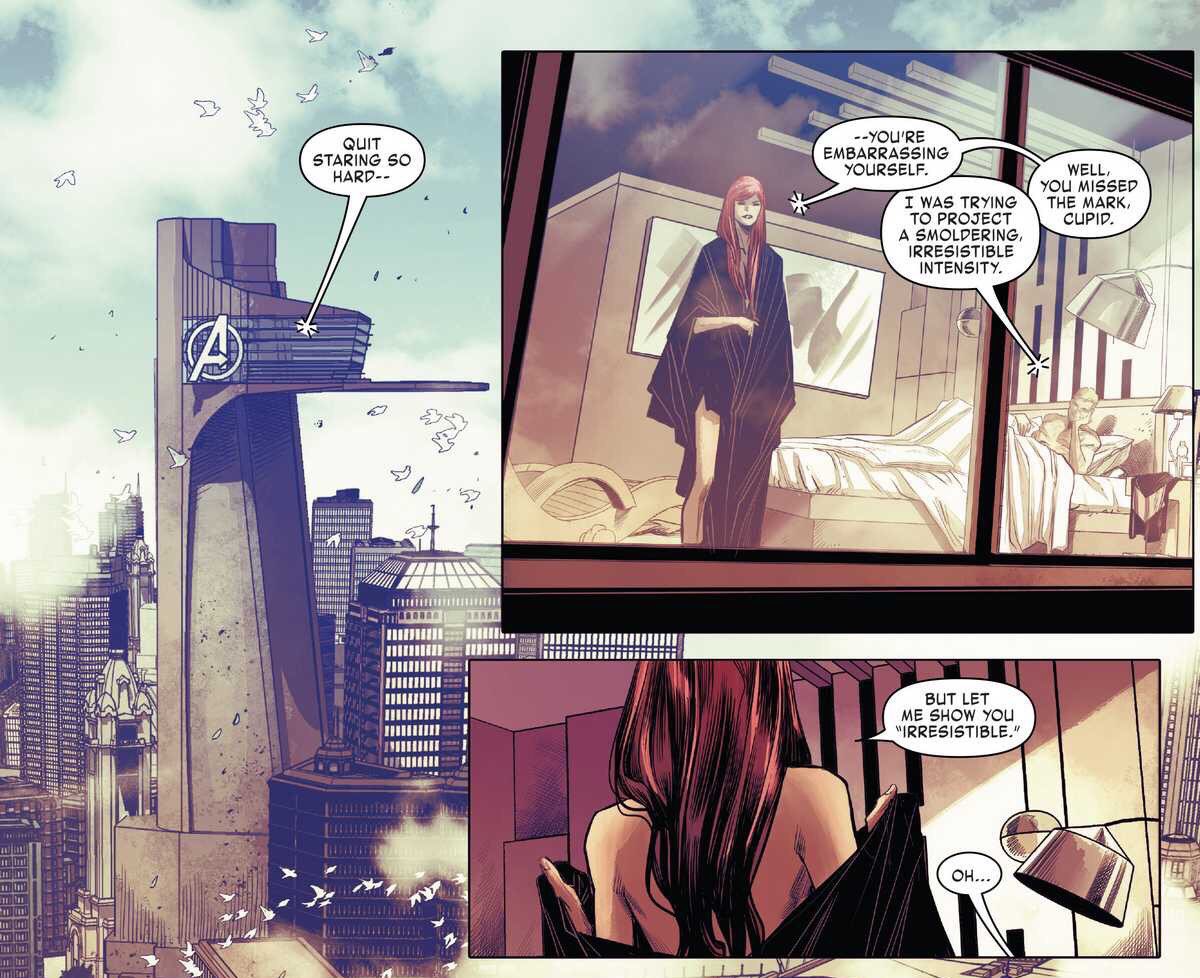 hawkwidow's tweet photo. happy valentine’s day to clintasha the sweetest and horniest couple 😌

#BlackWidow #Hawkeye https://t.co/g4YBWeSGL6